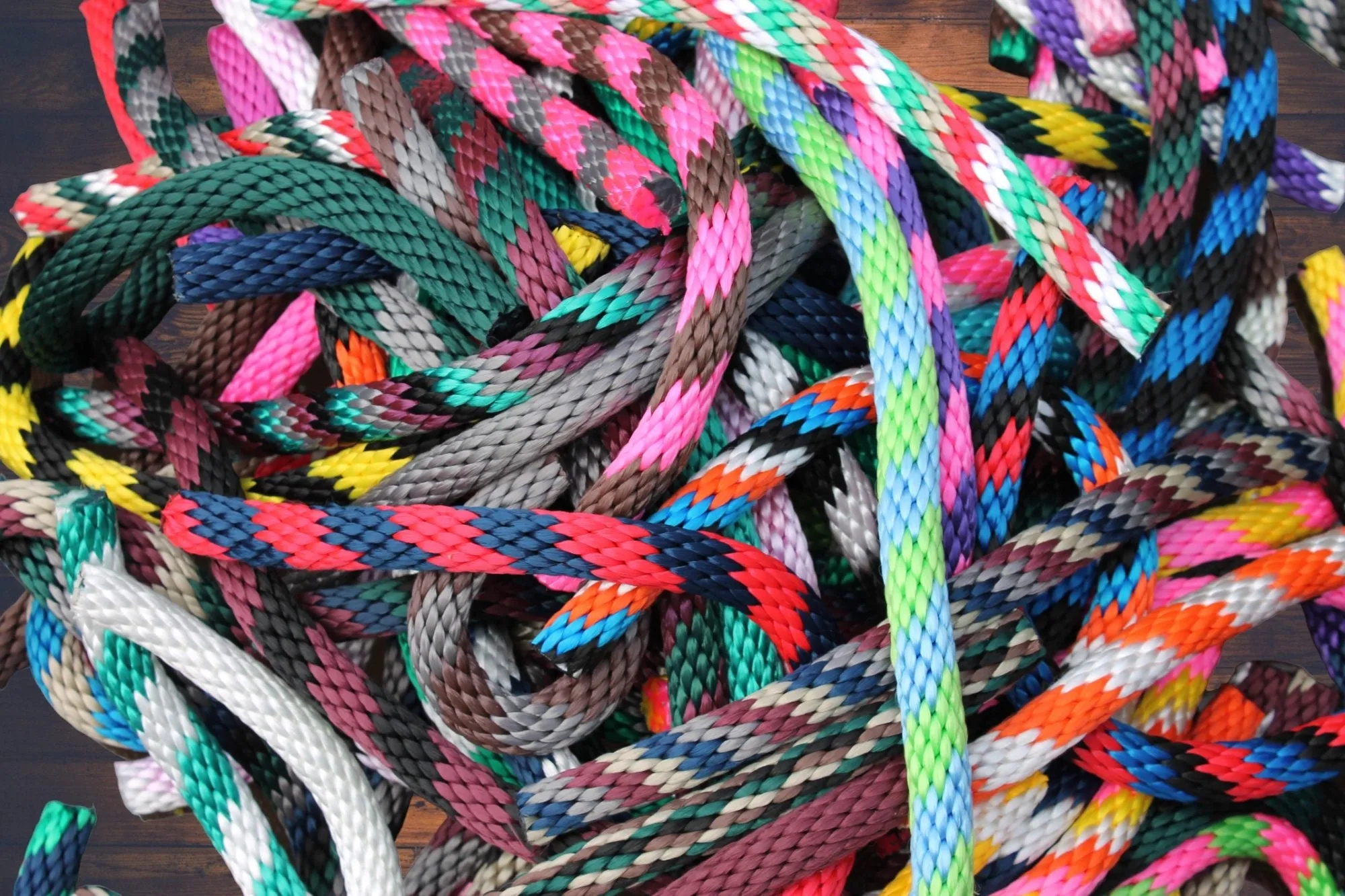 Sky Blue and Navy Solid Braided Multifilament Polypropylene Rope