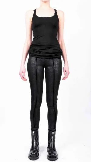 Slim Leather Effect Trousers