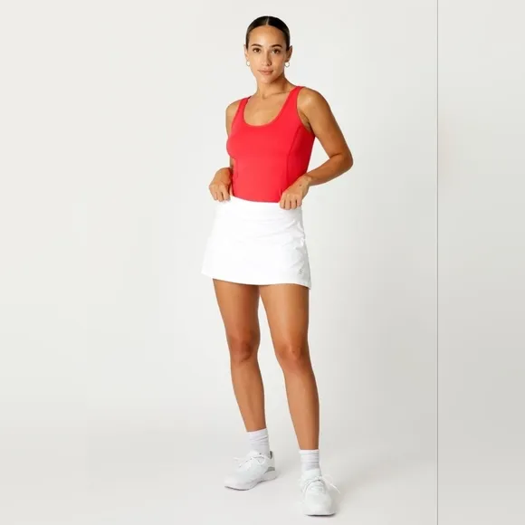 Sofibella 13” Women's Tennis Golf Panel Skort UV Protection In White Size XL