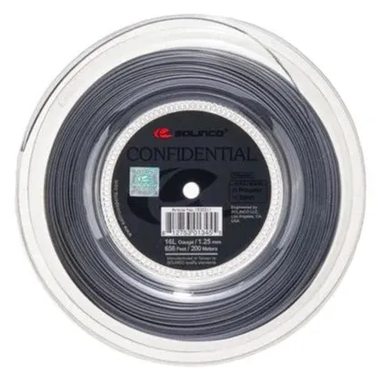 Solinco Confidential 16L/1.25 Tennis String Reel (Grey)