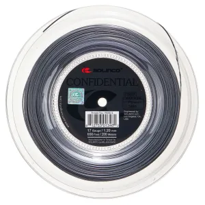 Solinco Confidential 17/1.20 Tennis String Reel (Grey)
