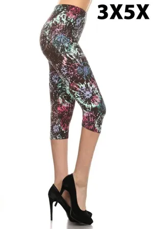 Splash Curvy Plus Size Premium Capri