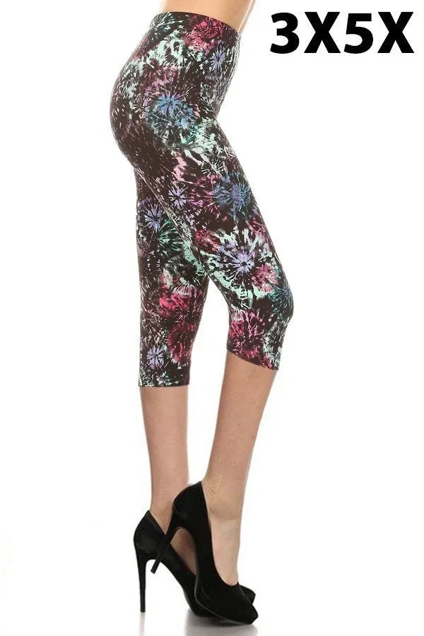 Splash Curvy Plus Size Premium Capri