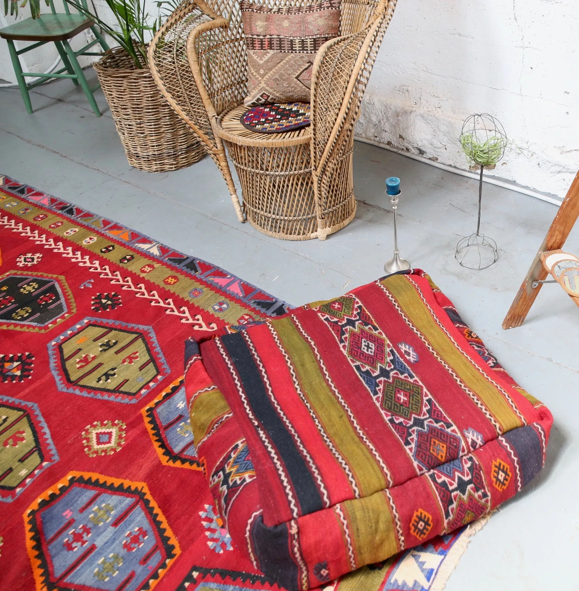 Square Kilim Floor Cushion
