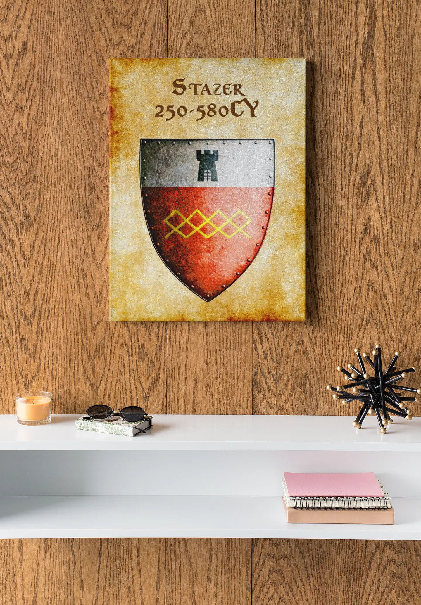 Stazer 250-580CY Heraldry of Greyhawk Anna Meyer Cartography Canvas Art Print