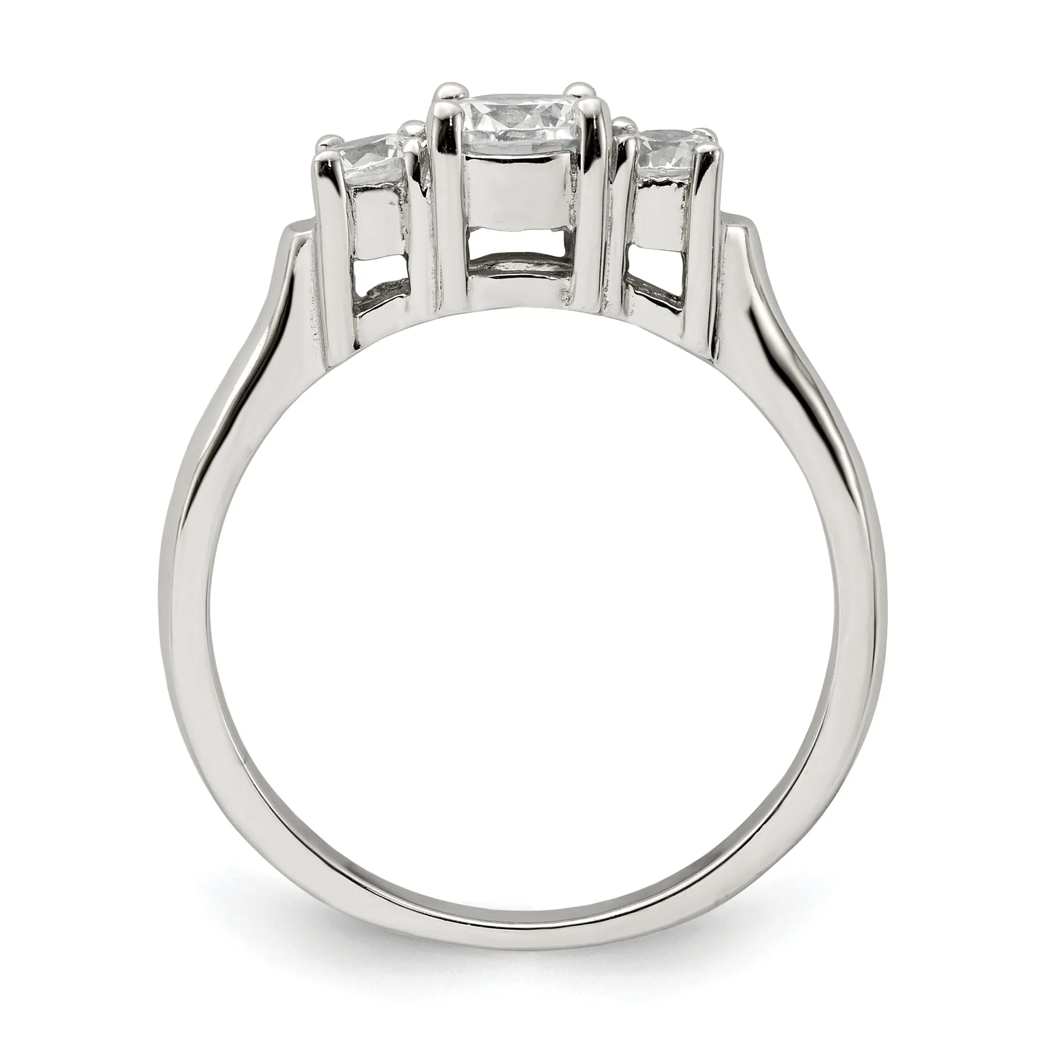 Sterling Silver Cubic Zirconia Band Rings