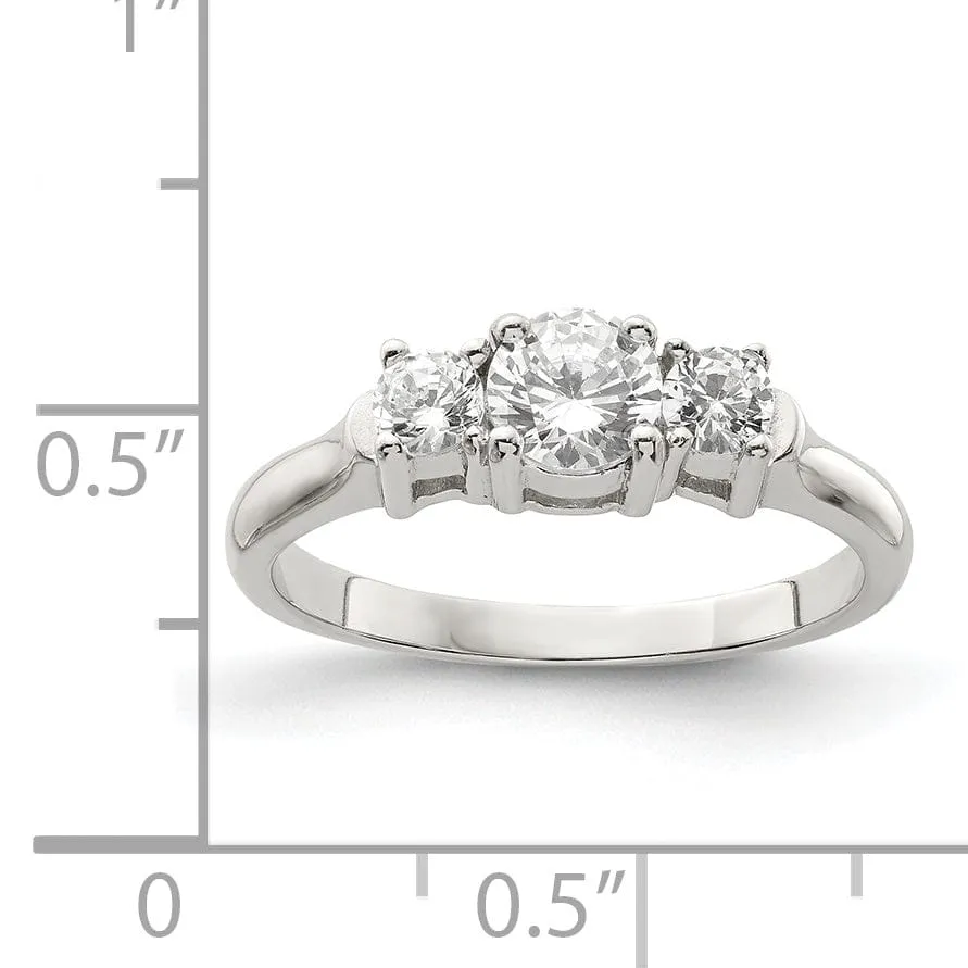 Sterling Silver Cubic Zirconia Band Rings