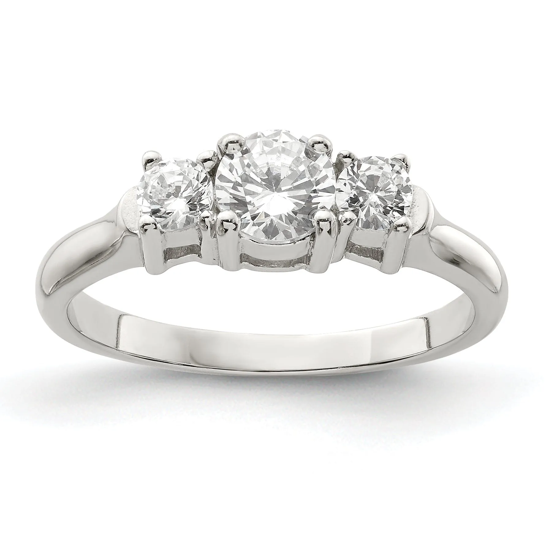 Sterling Silver Cubic Zirconia Band Rings