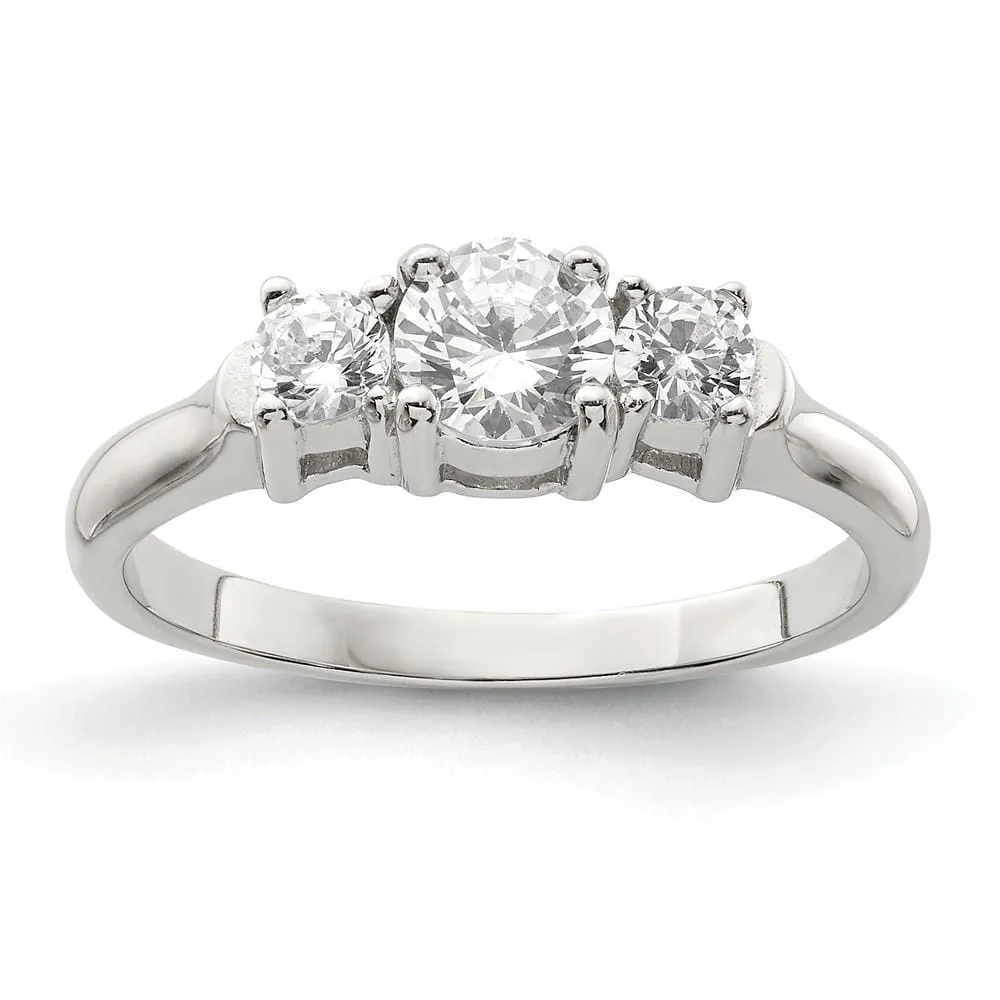 Sterling Silver Cubic Zirconia Band Rings
