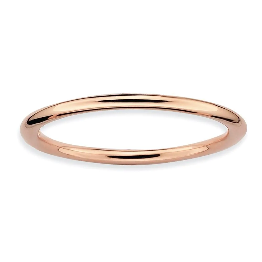 Sterling Silver Pink-Plated Polished Ring