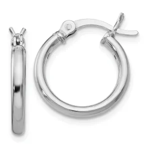Sterling Silver Polished Finish Hinged Hoop Earrings