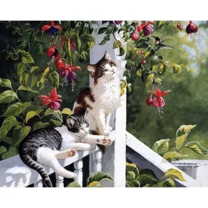 Summer Cats - Canvastly DIY Paint By Numbers