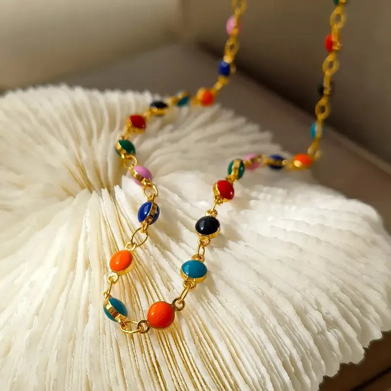 Summer Jewelry Sets – Colorful Bracelet and Necklace