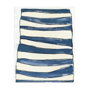 Summer Stripes Blueberry Art Print