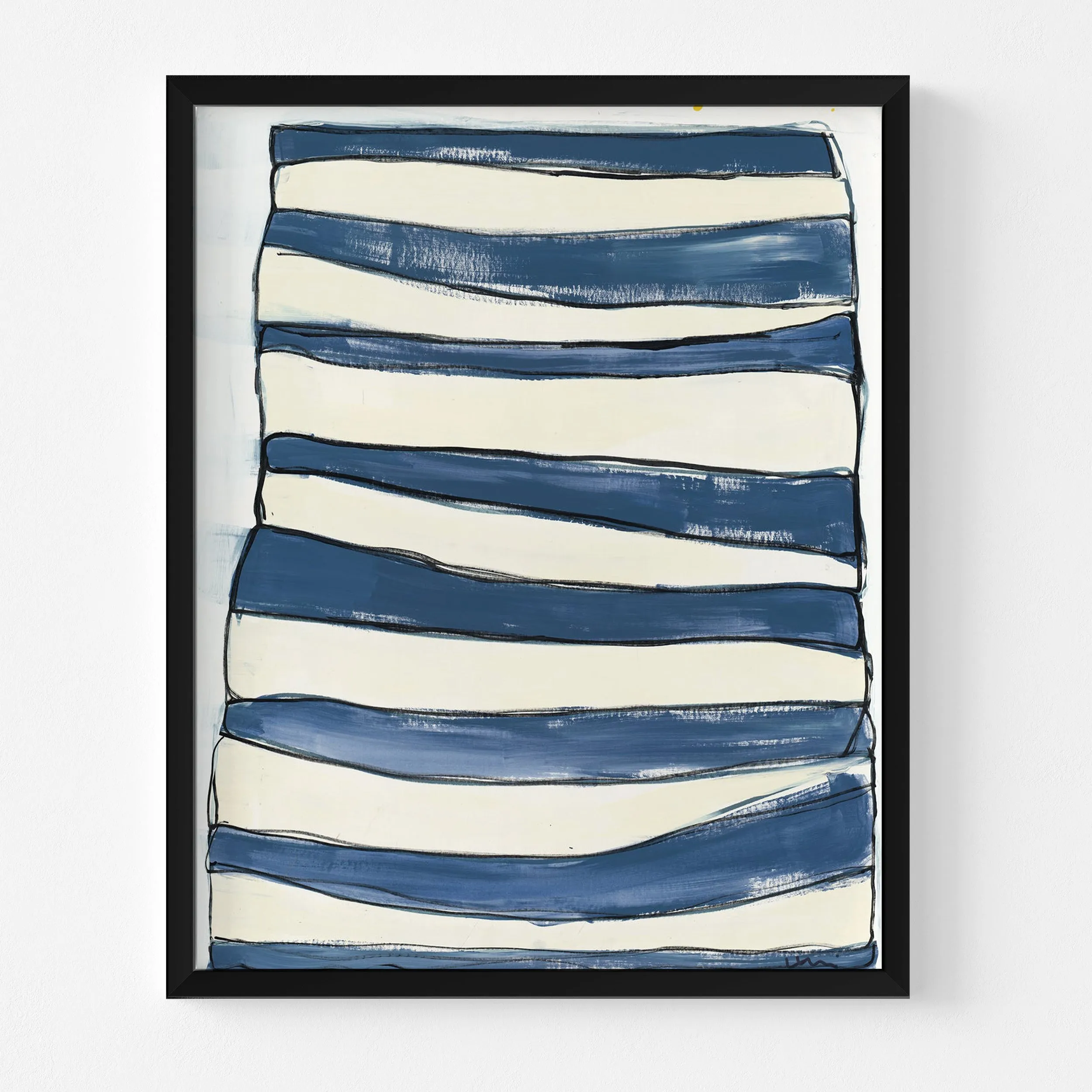 Summer Stripes Blueberry Art Print