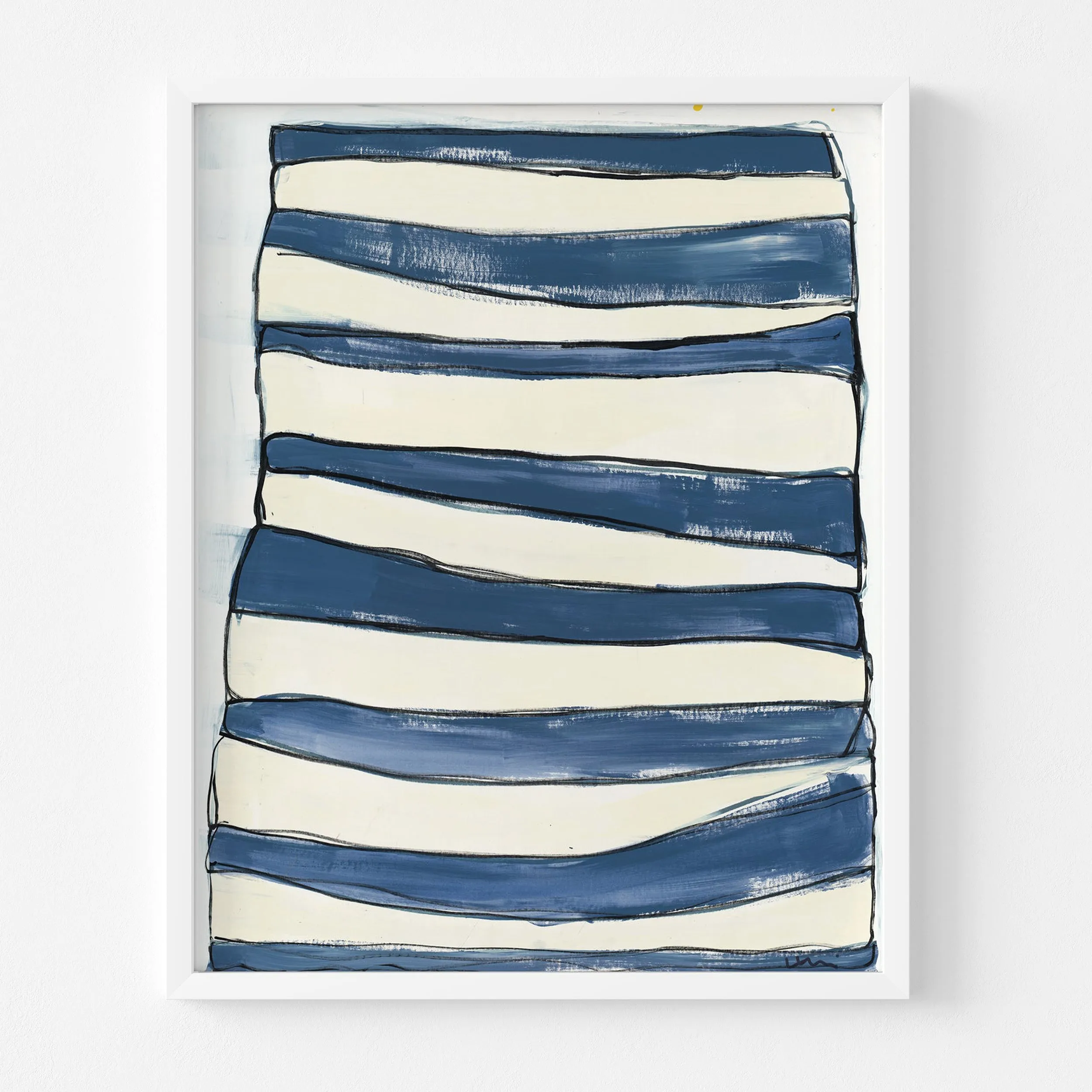 Summer Stripes Blueberry Art Print