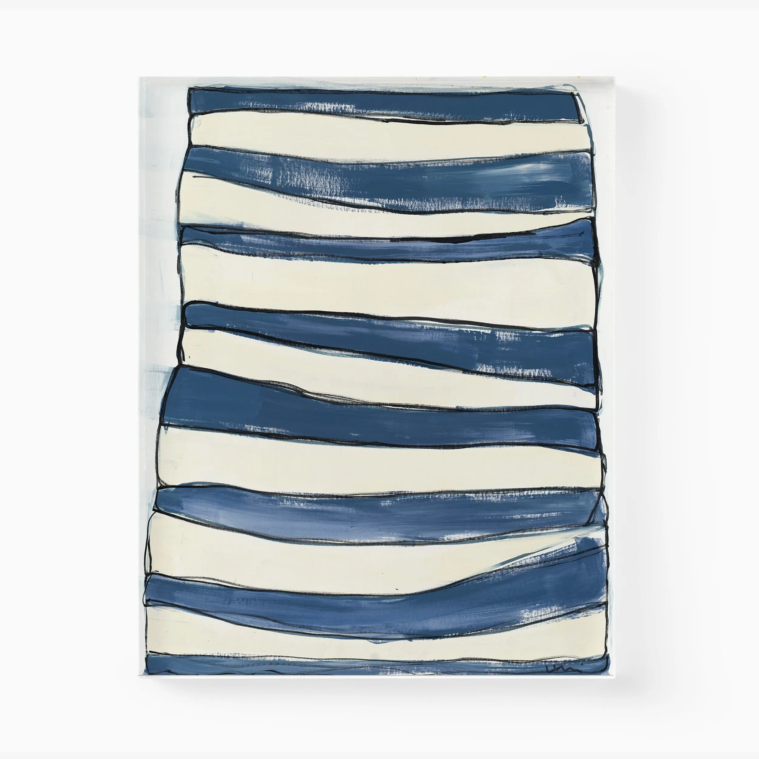 Summer Stripes Blueberry Art Print