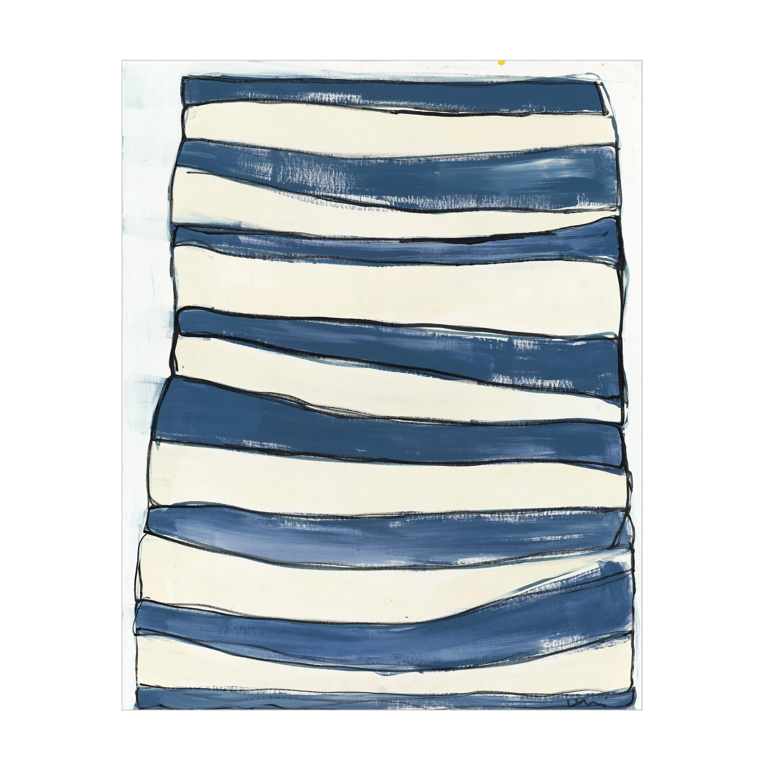 Summer Stripes Blueberry Art Print