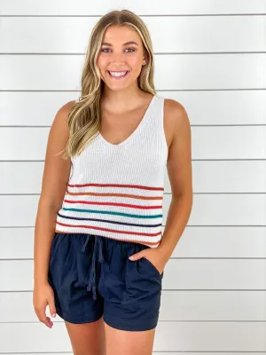 Summer Stripes Sweater Tank