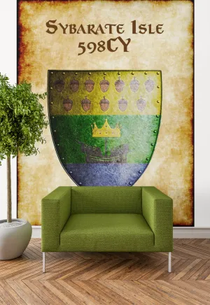 Sybarate Isle 598CY Heraldry of Greyhawk Anna Meyer Cartography Canvas Art Print