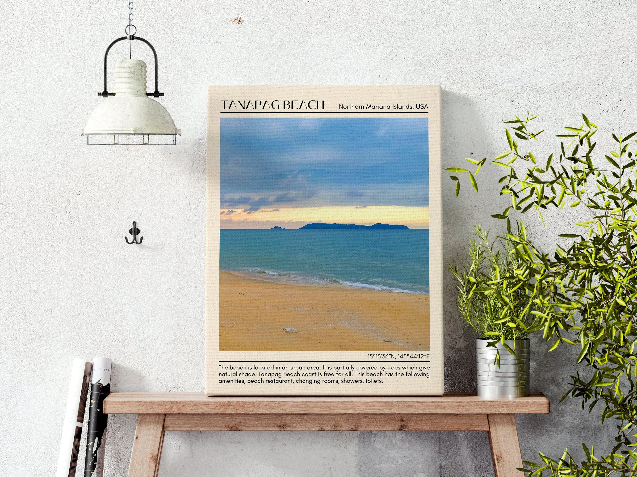 Tanapag Beach Wall Canvas, USA