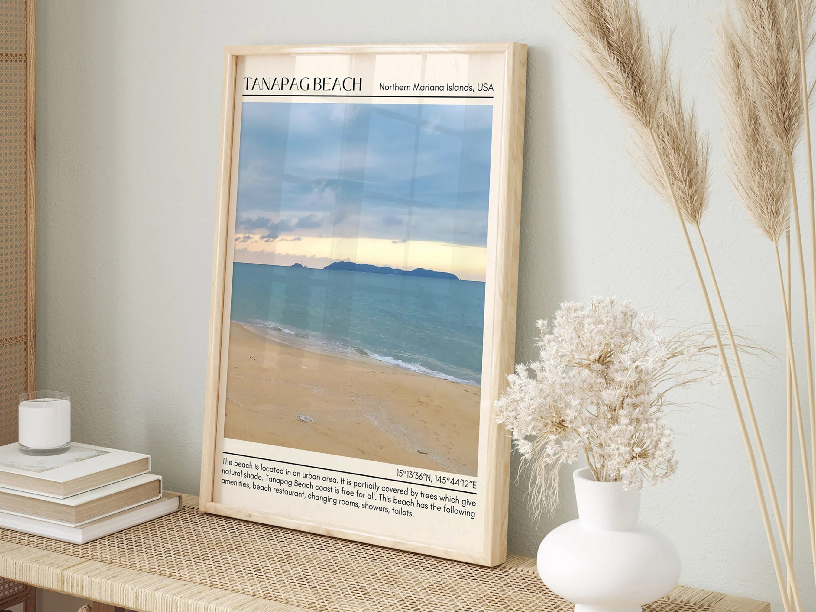 Tanapag Beach Wall Canvas, USA