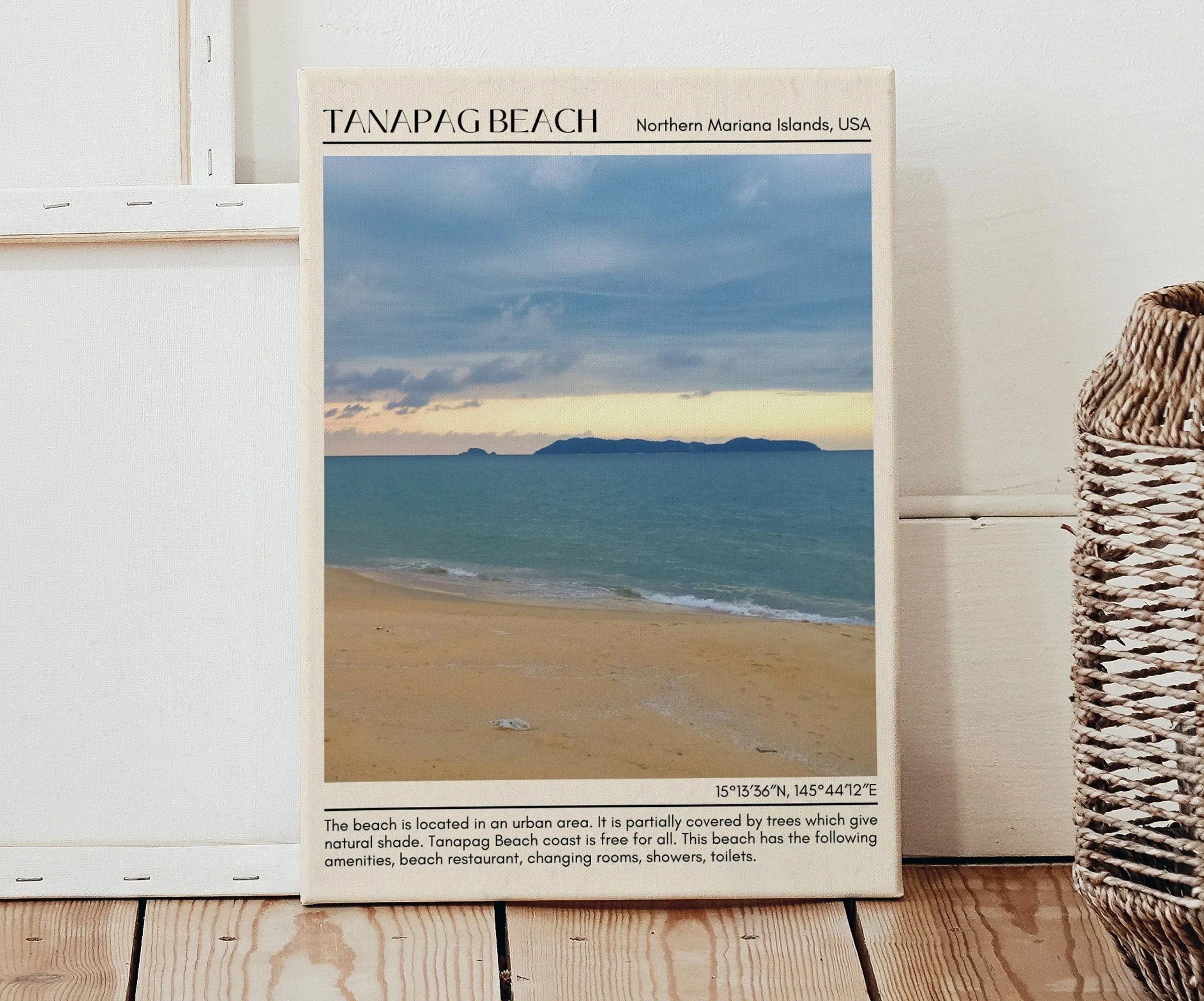 Tanapag Beach Wall Canvas, USA
