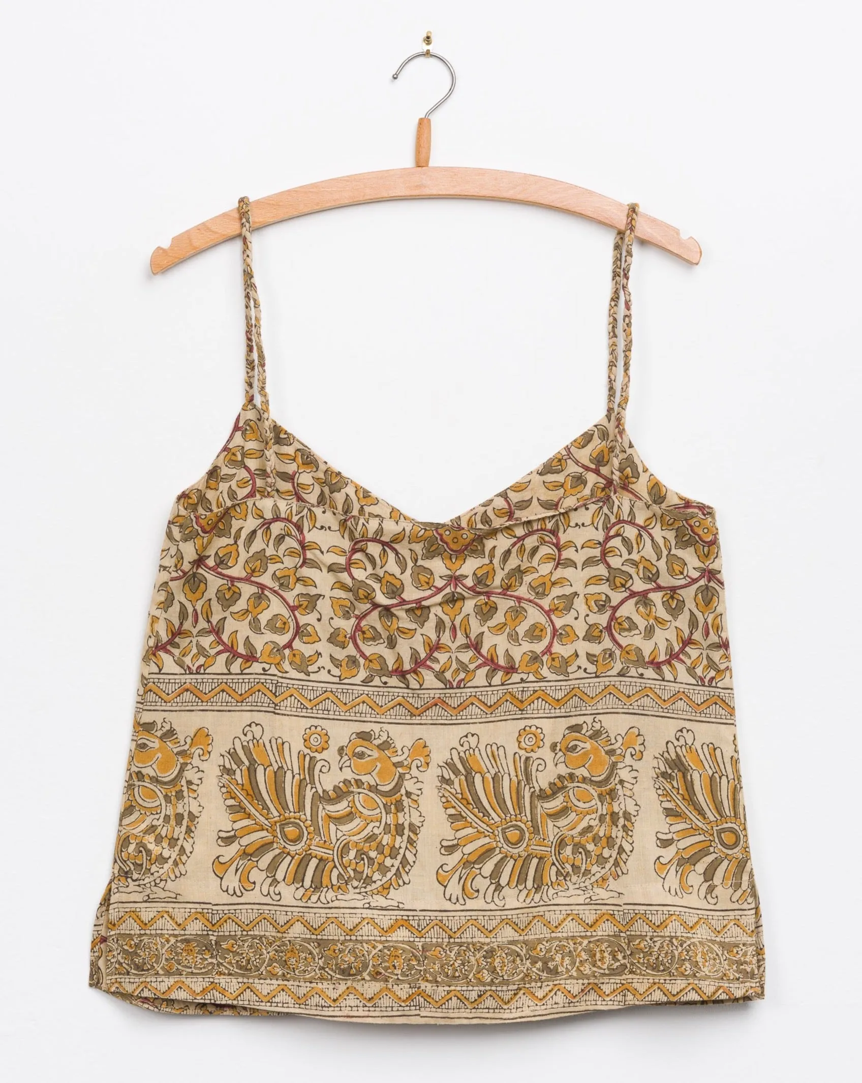 Tanvi Camisole in Rust Peacock Border