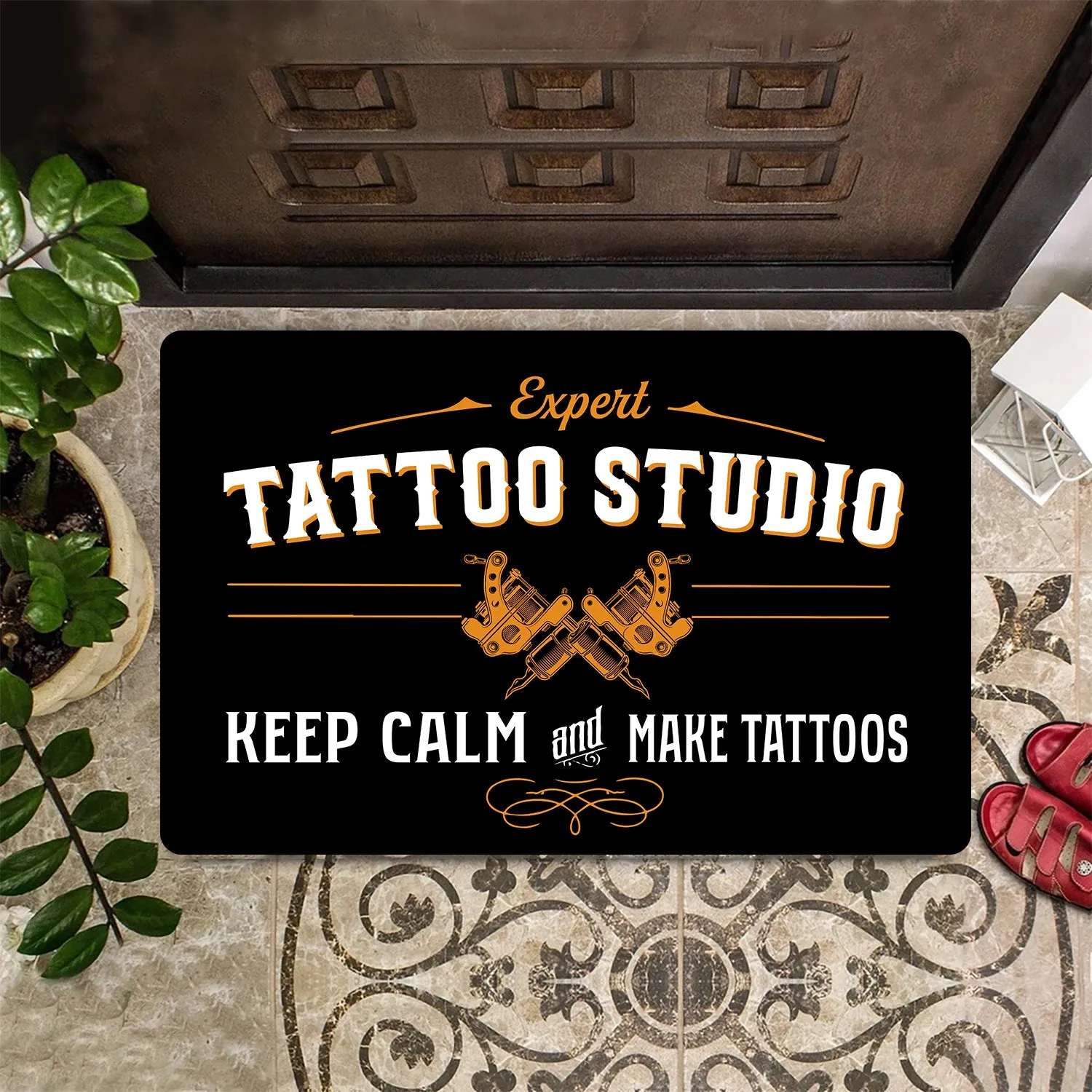 Tattoo Artist Shop Personalized Name & EST Year Doormat