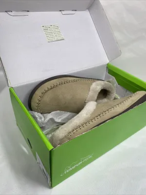 TEMPUR-PEDIC Comfort Slippers MicroSuede 9 Memory Foam Brookstone TP6029-101