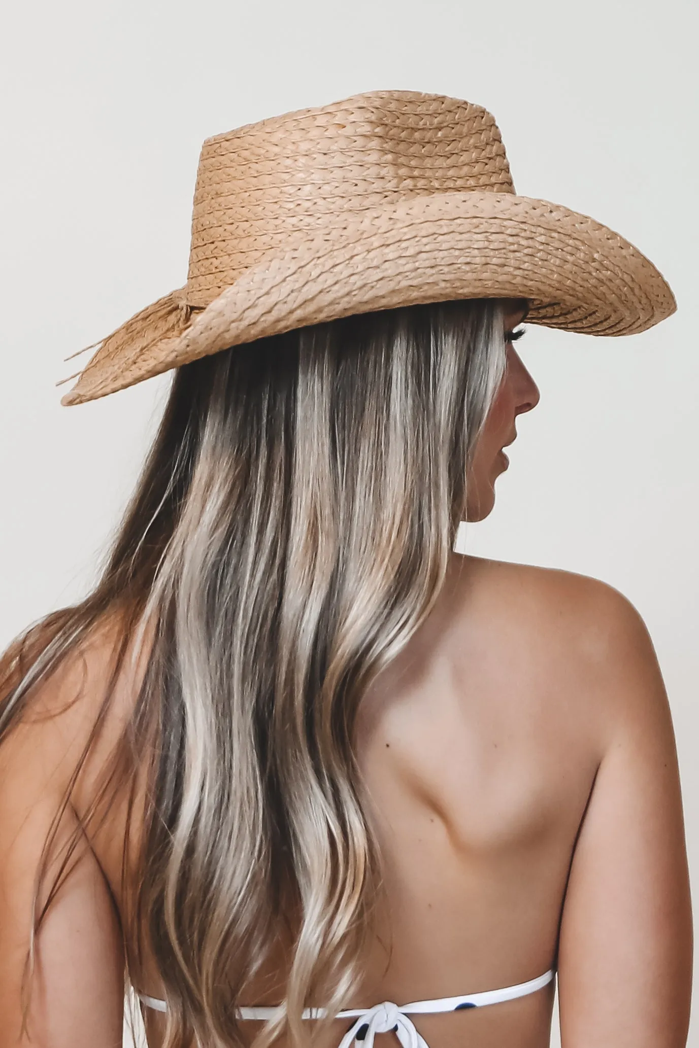The Beach Is This Way Ivory Shell Cowboy Hat