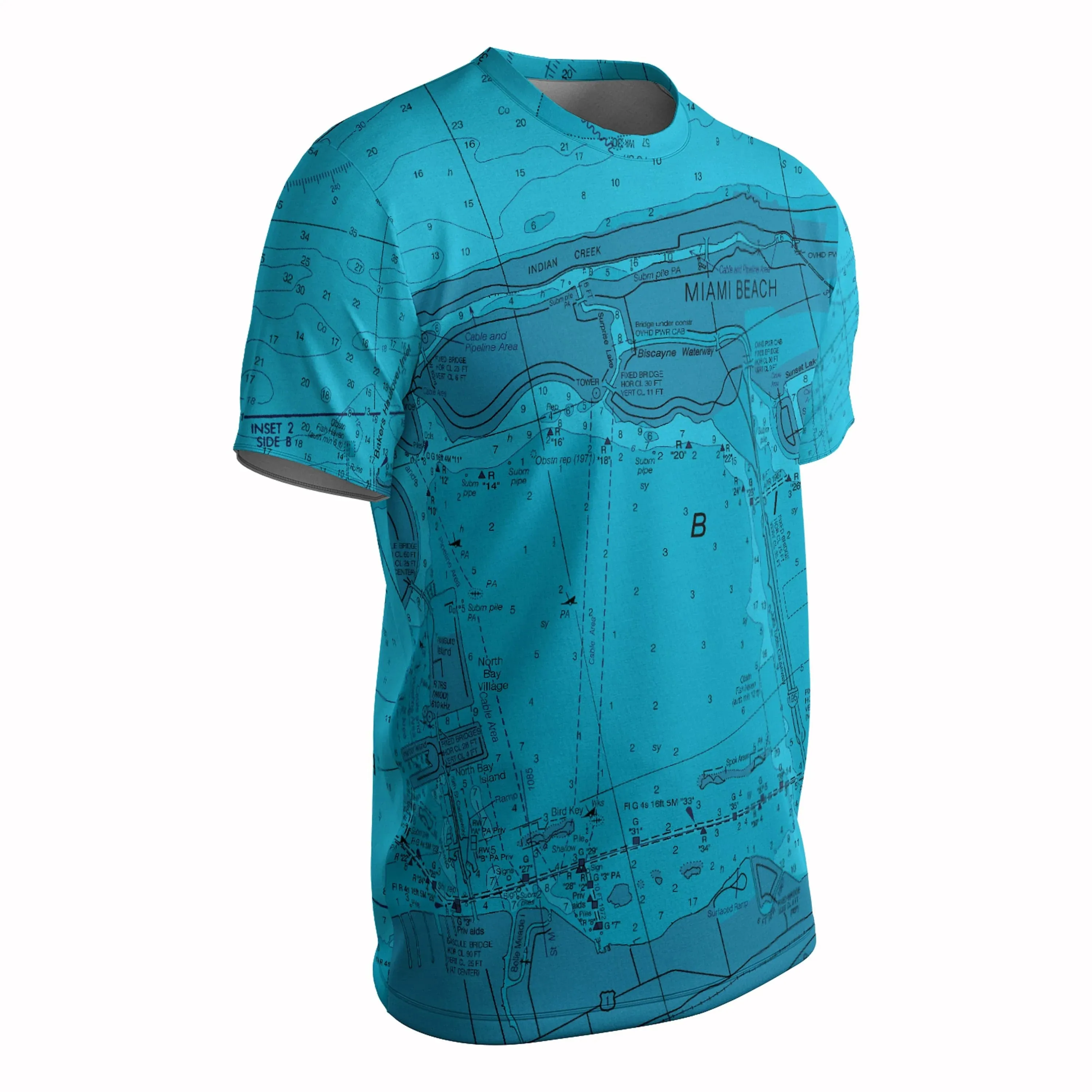 The Biscayne Blue Mariner Short Sleeve Performance Tee