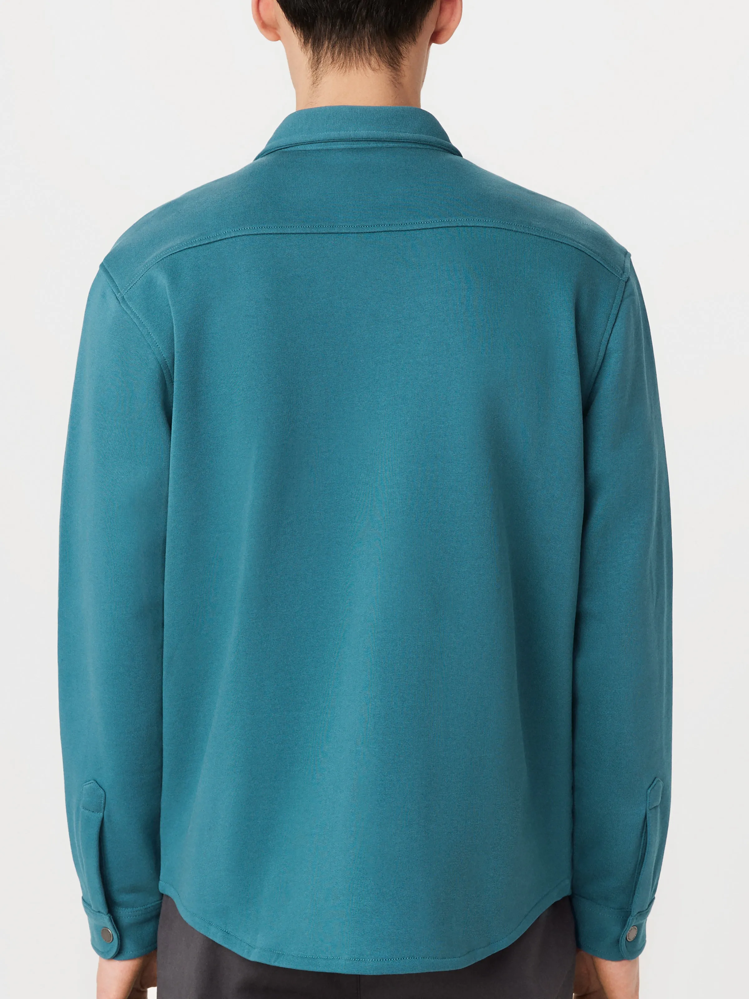 The Jordan French Terry Overshirt in Mallard Blue
