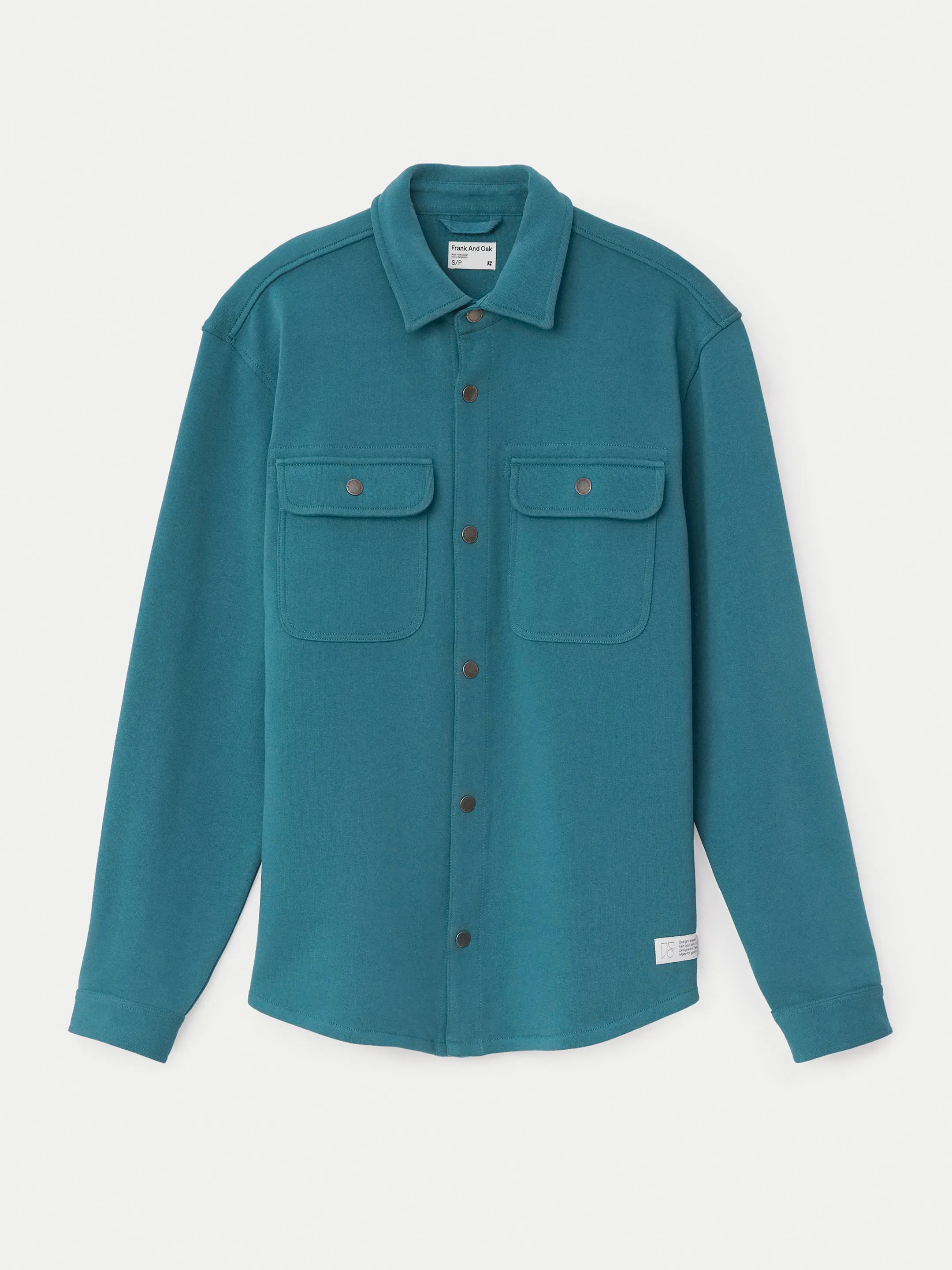 The Jordan French Terry Overshirt in Mallard Blue