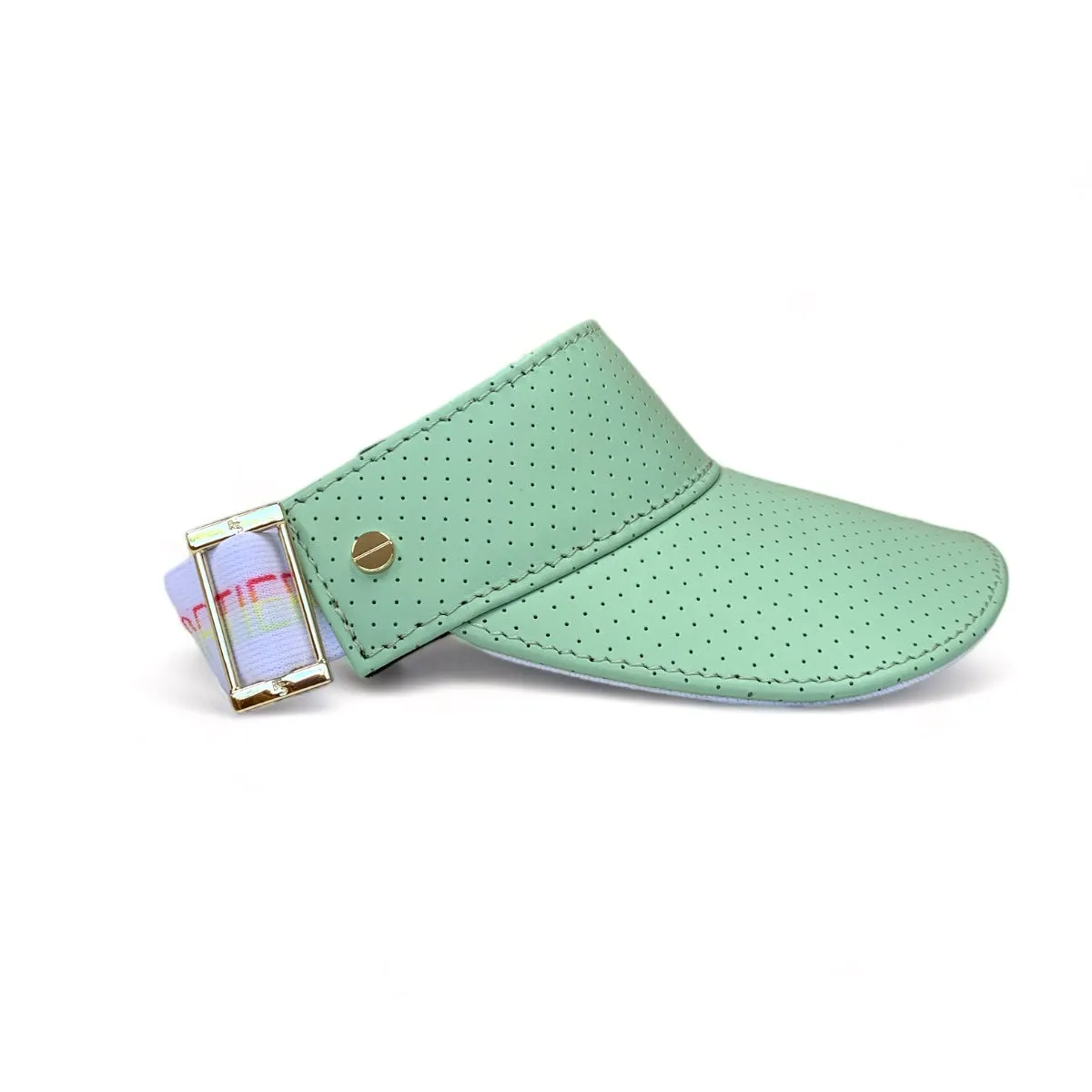 The Leather Visor - Kiwi Sorbet & Gold