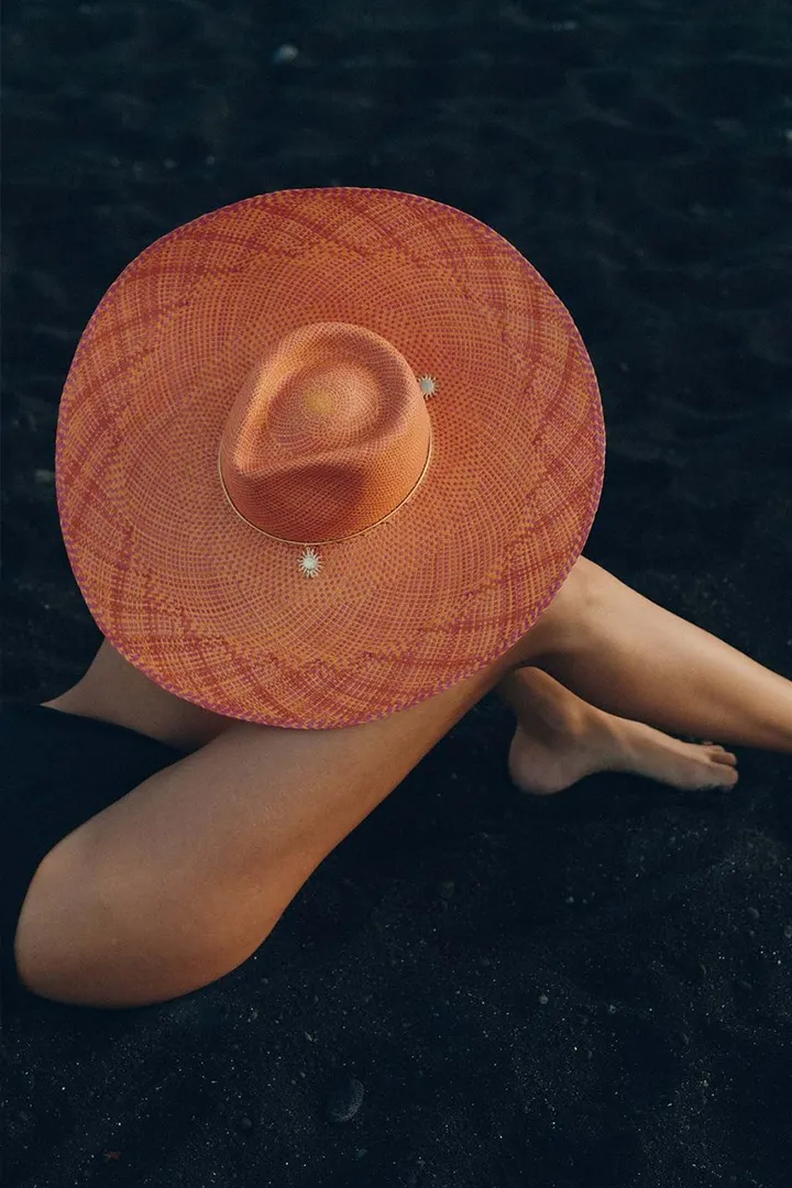 THE MILLIE JR HAT - FUCHSIA & APRICOT