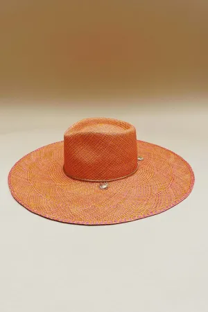 THE MILLIE JR HAT - FUCHSIA & APRICOT