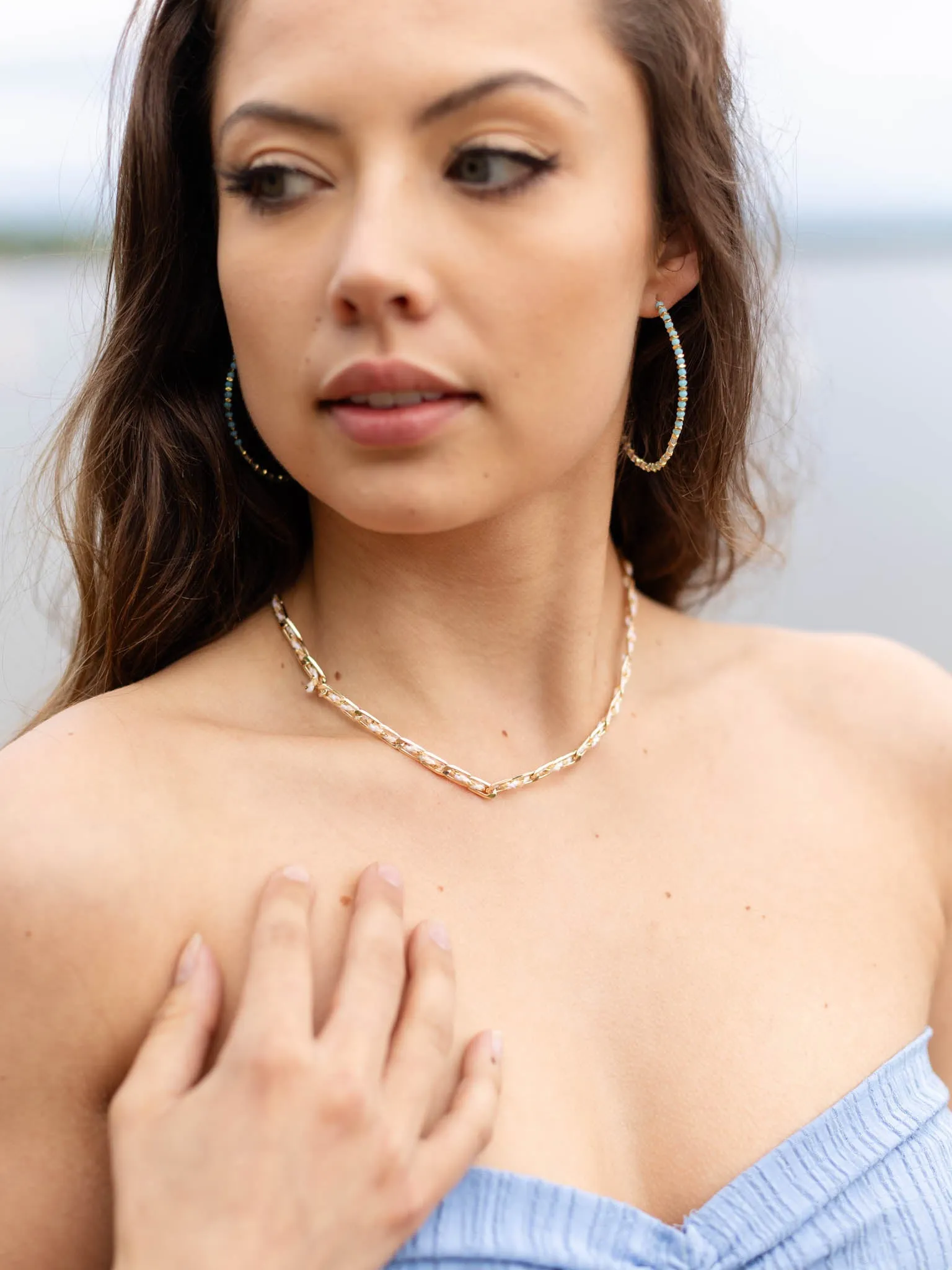 Thread Detail Chain Necklace