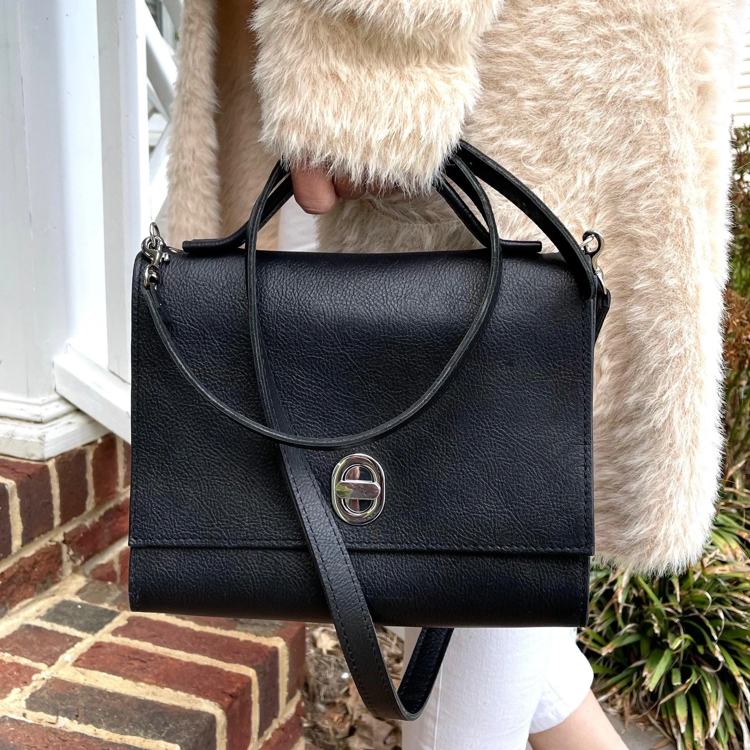 Top Handle Leather Bag