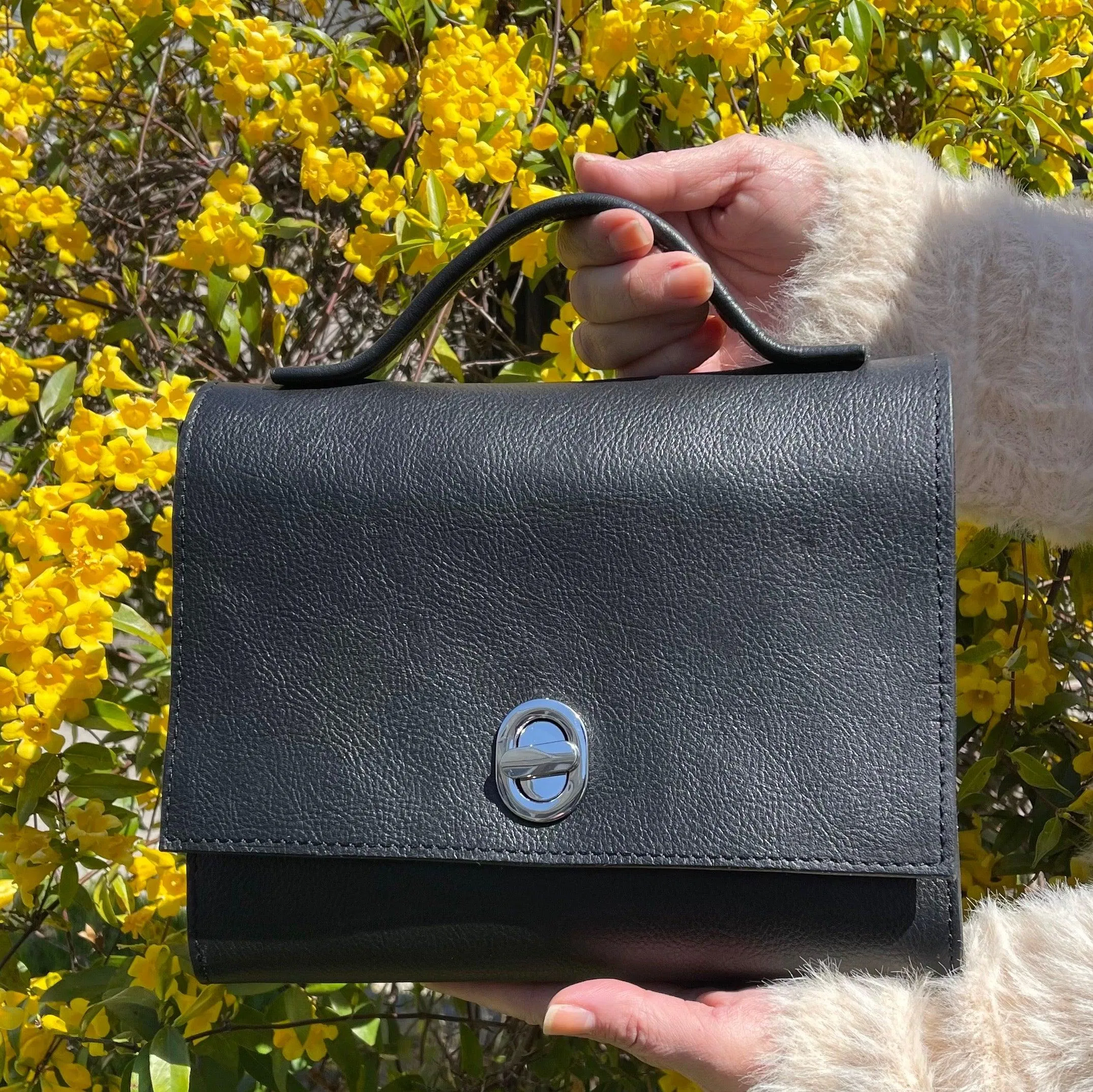 Top Handle Leather Bag