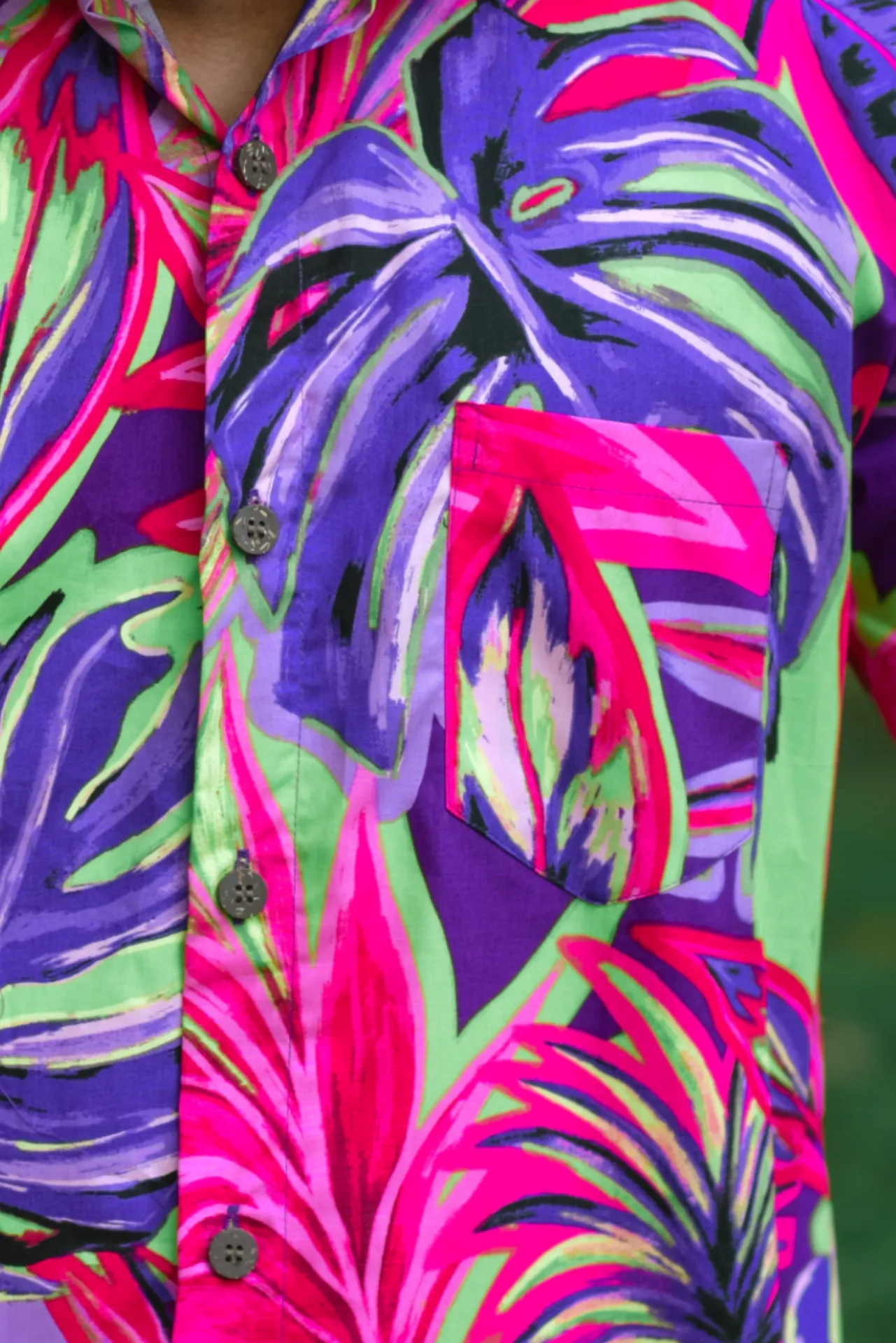 Tropical Painting (Red) - Short Sleeve Shirt