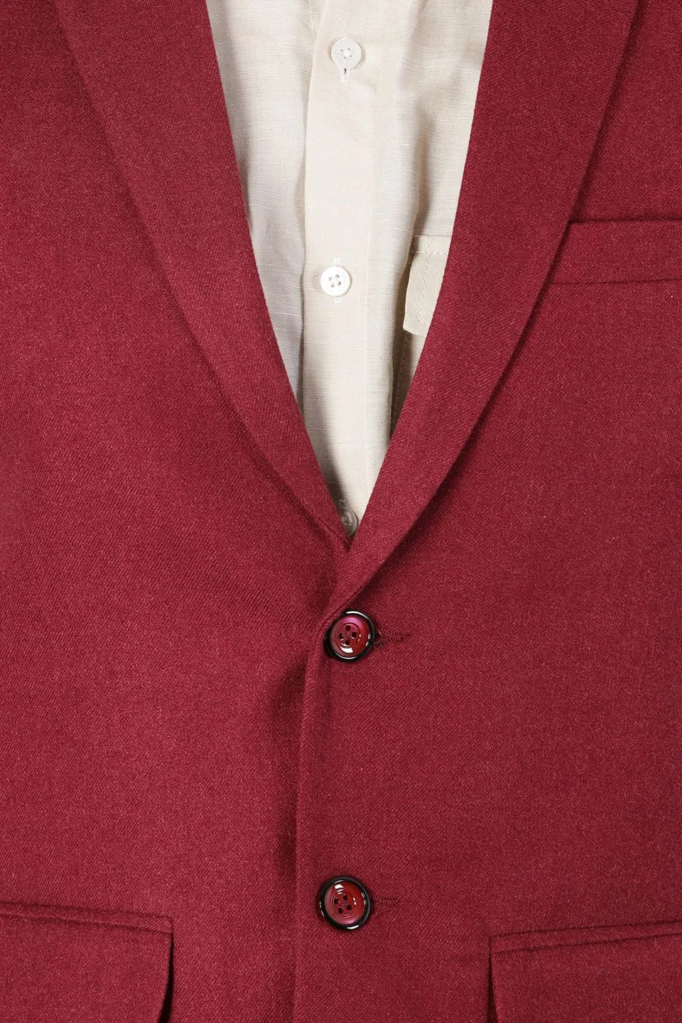 Tweed Wool Red Modi Nehru Jacket
