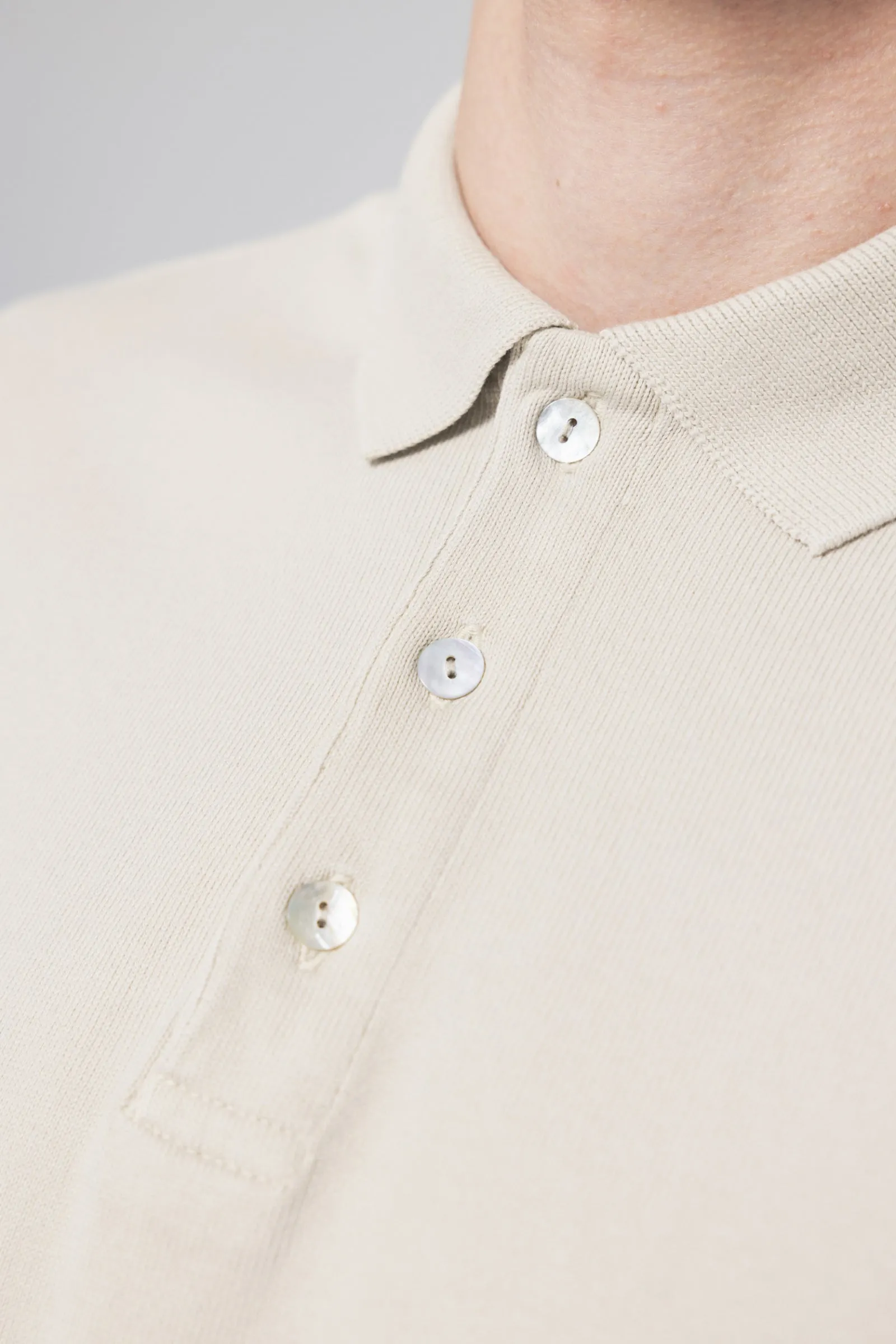Unfeigned Long Sleeve Polo - Tidal Foam