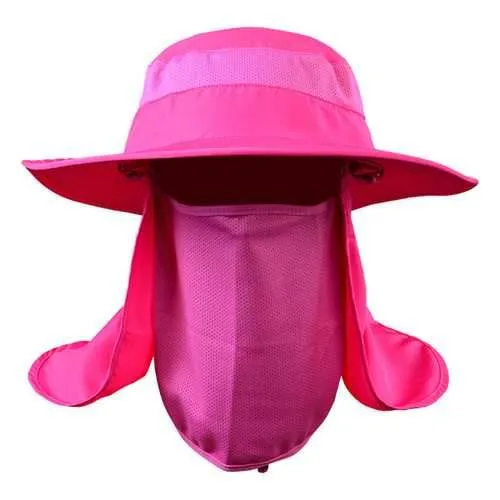 Unisex Men Women Mesh Polyester Uv Protection Windproof Fishing Cap Outdooors Cap Neck Face Hat