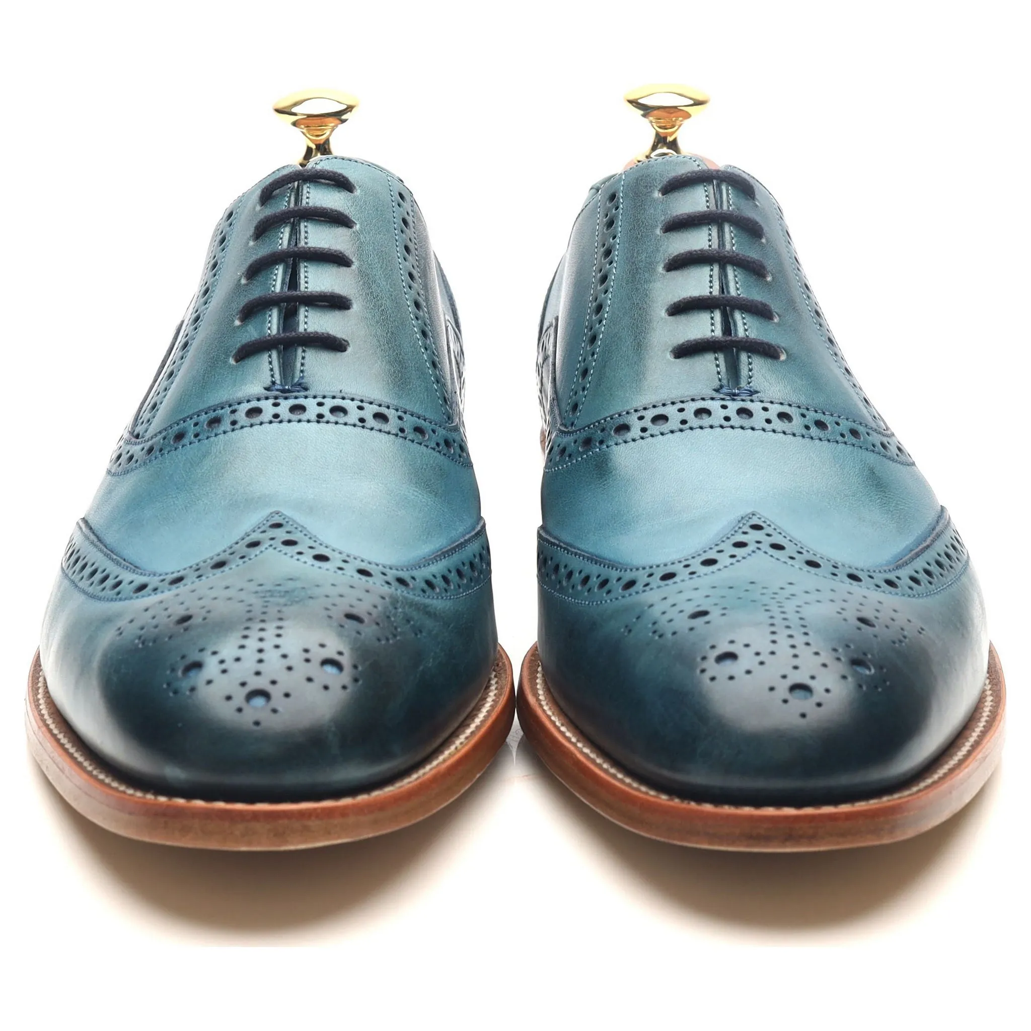 'Valiant' Blue Leather Brogues UK 9 F