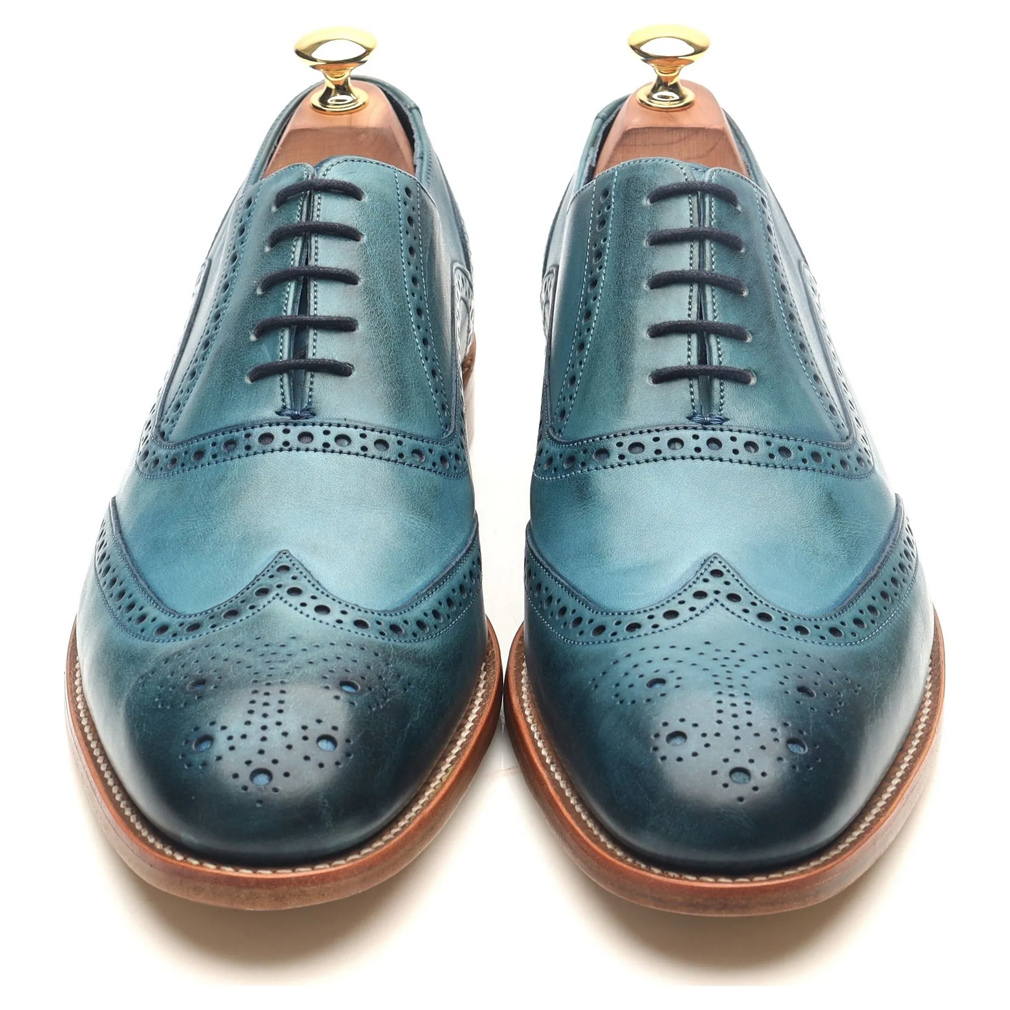 'Valiant' Blue Leather Brogues UK 9 F