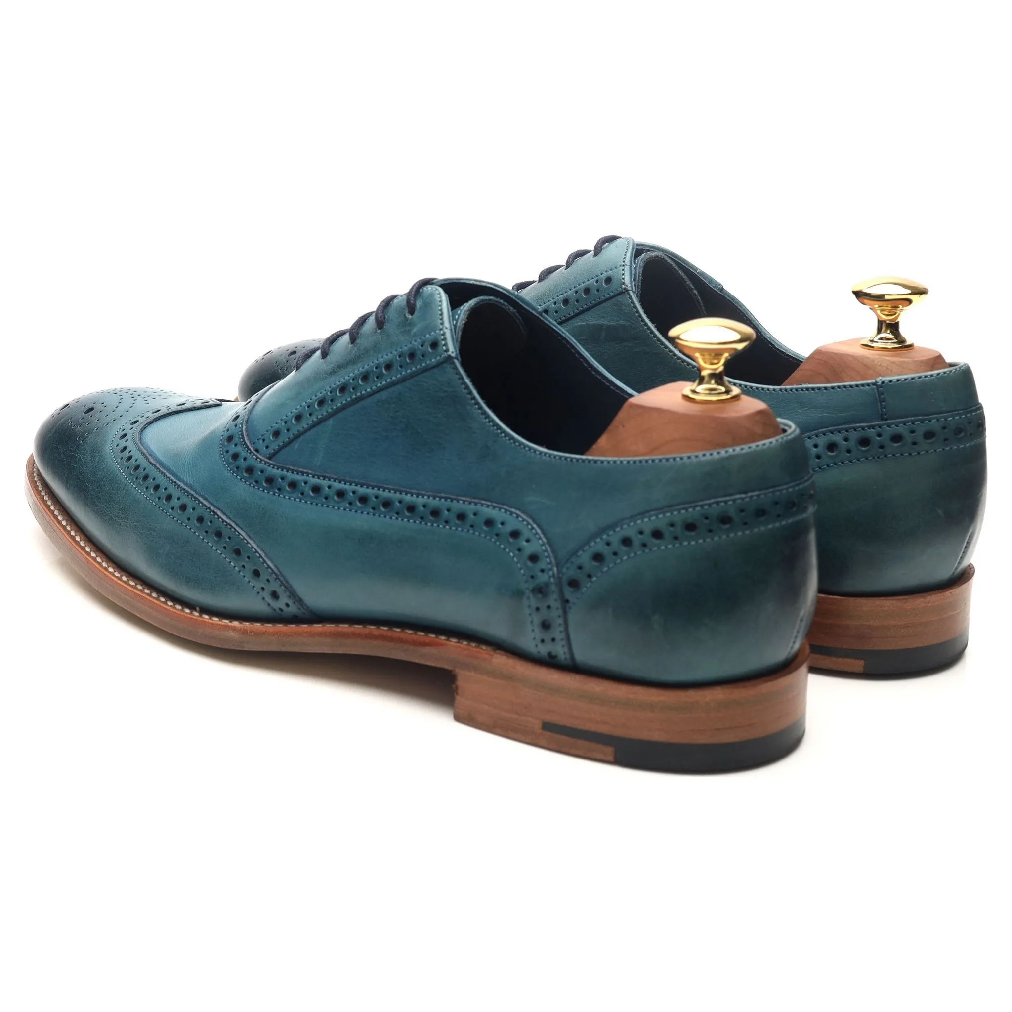 'Valiant' Blue Leather Brogues UK 9 F
