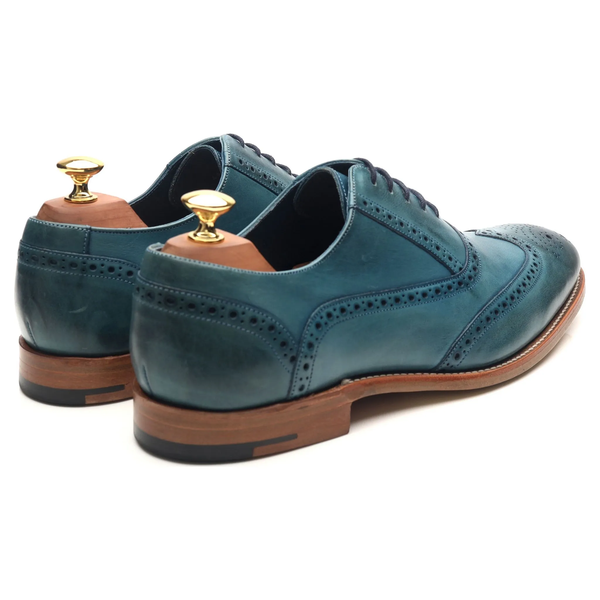 'Valiant' Blue Leather Brogues UK 9 F