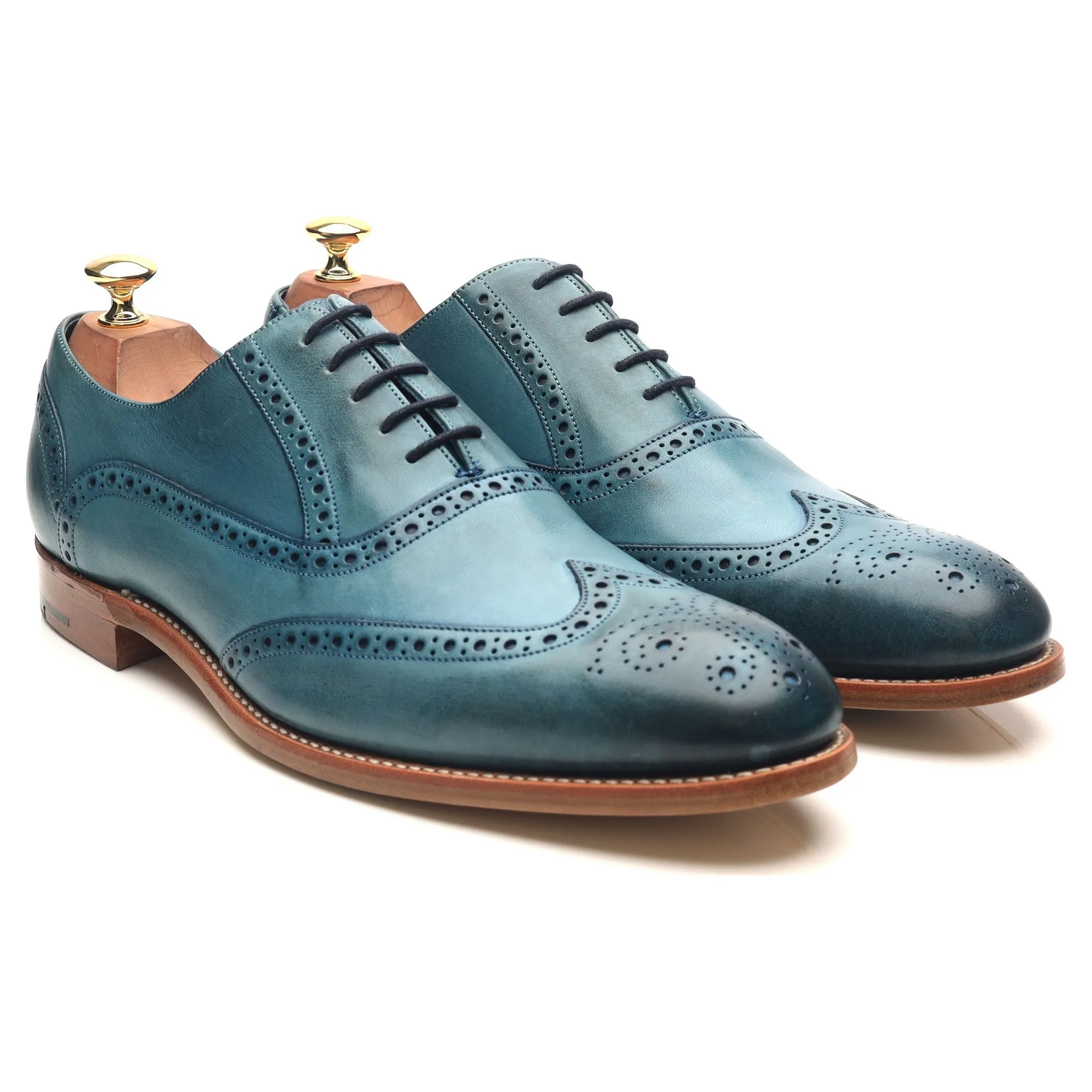 'Valiant' Blue Leather Brogues UK 9 F