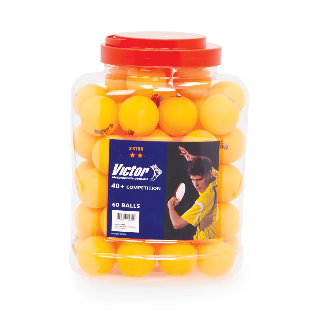 Victor Table Tennis Balls Bucket (5 Doz)